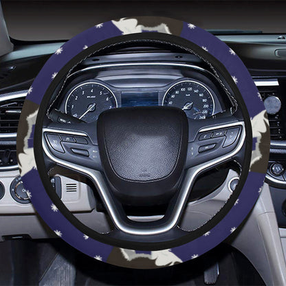 Alaskan Malamute Pattern Print Design 04 Steering Wheel Cover with Elastic Edge