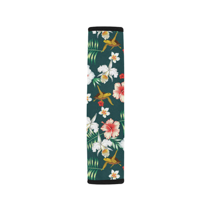 Hawaiian Flower Design with SeaTurtle Print Car Seat Belt Cover