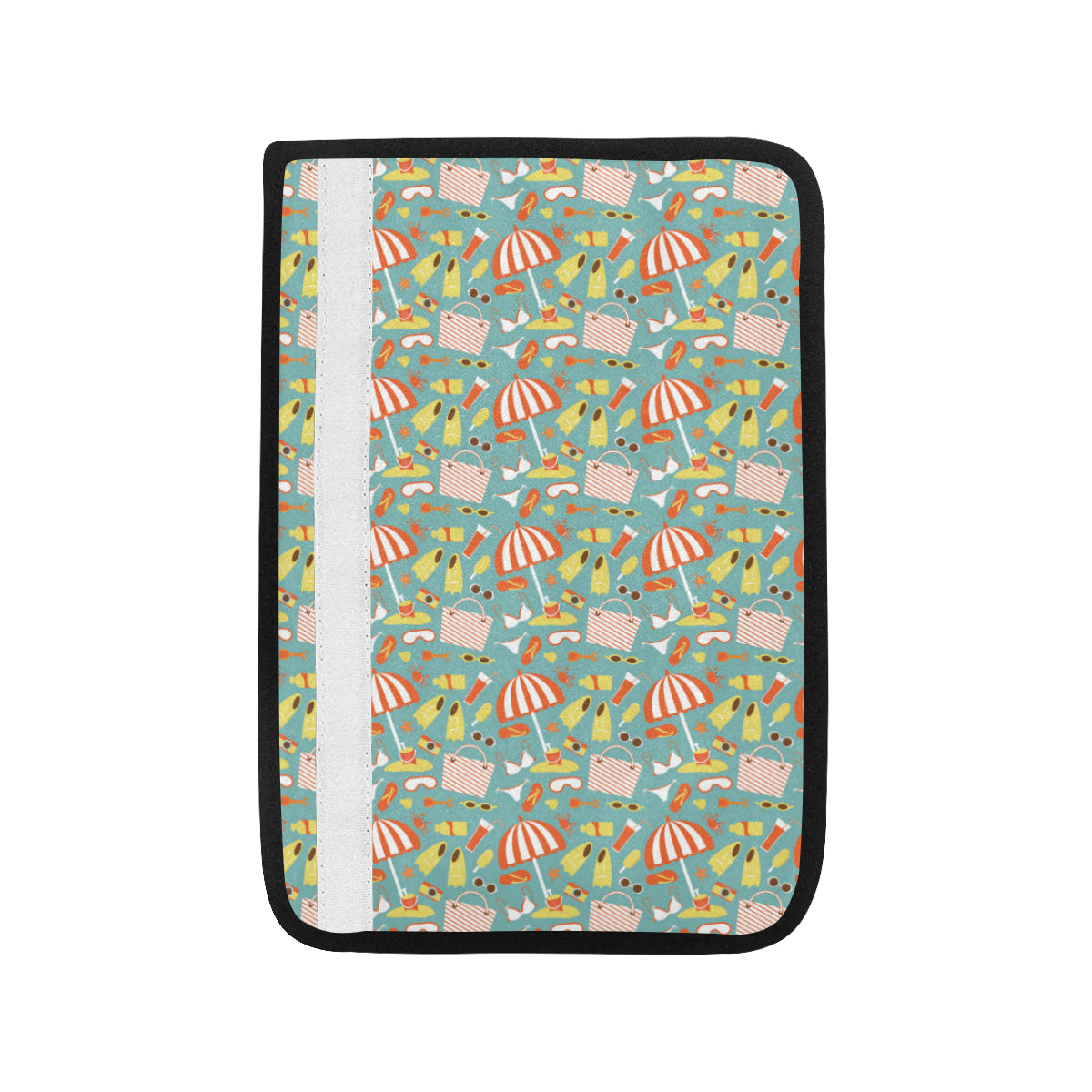 Beach Scene Pattern Print Design 02 Car Seat Belt Cover