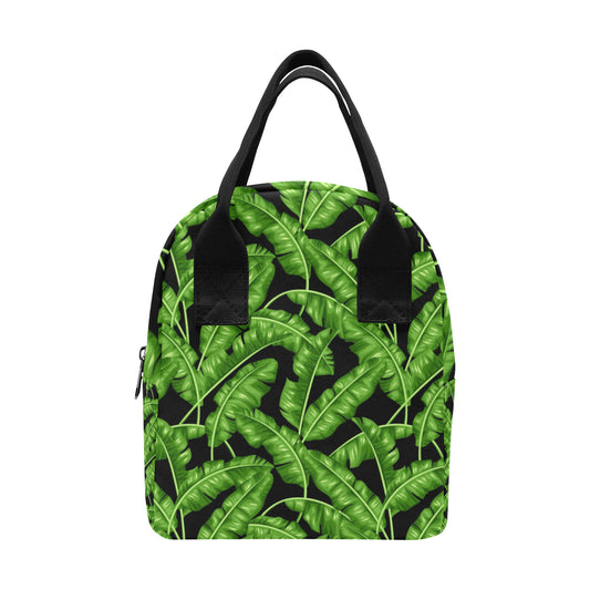 Banana Leaf Pattern Print Design BL01 Insulated Lunch Bag