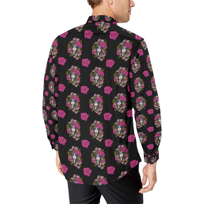 Day of the Dead Makeup Girl Men's Long Sleeve Shirt