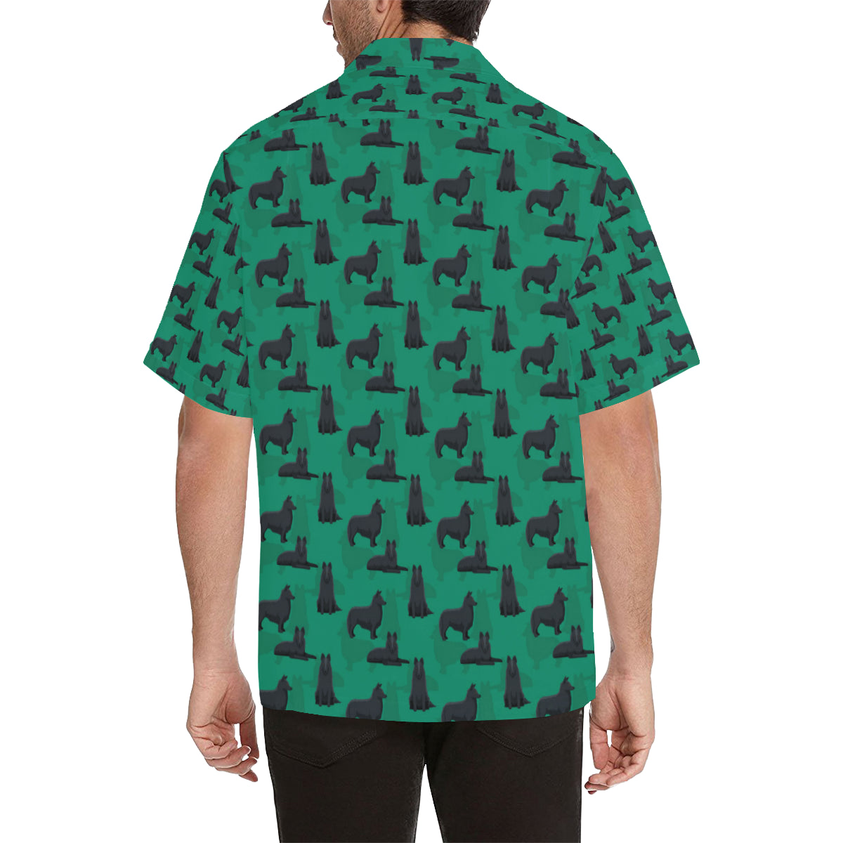 Belgian Sheepdog Pattern Print Design 01 Men's Hawaiian Shirt
