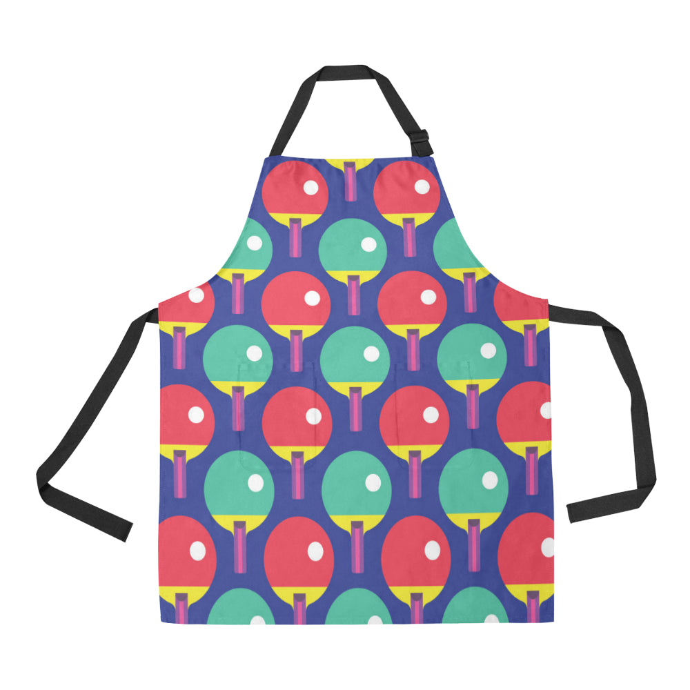 Ping Pong Pattern Print Design A03 Apron with Pocket