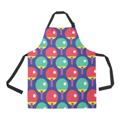 Ping Pong Pattern Print Design A03 Apron with Pocket