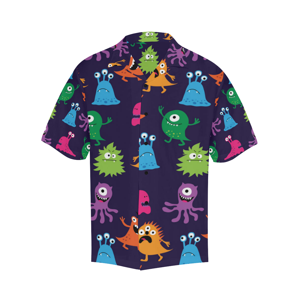 Monster Cartoon Pattern Print Design 02 Men's Hawaiian Shirt