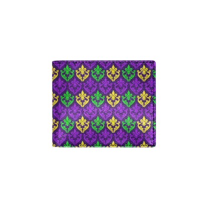Mardi Gras Pattern Print Design 02 Men's ID Card Wallet