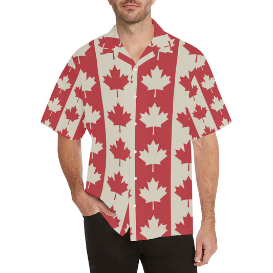 Maple Leaf Pattern Print Design 02 Men's Hawaiian Shirt