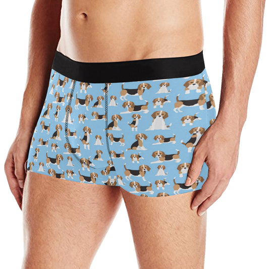 Beagle Pattern Print Design 03 Men's Boxer Briefs