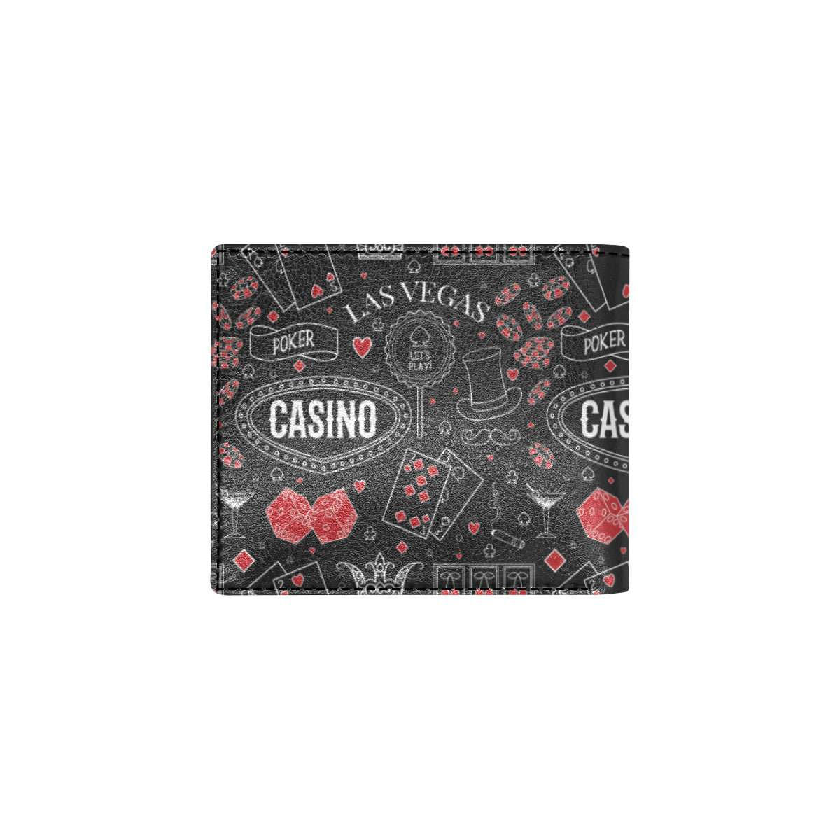 Casino Pattern Print Design 04 Men's ID Card Wallet