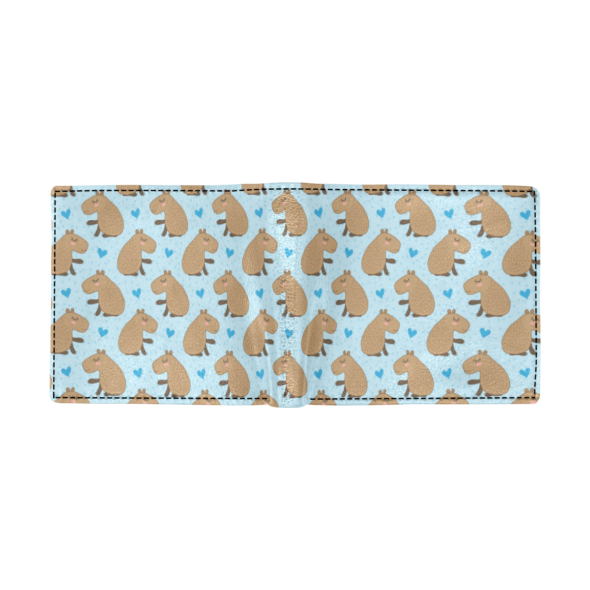 Capybara Pattern Print Design 01 Men's ID Card Wallet