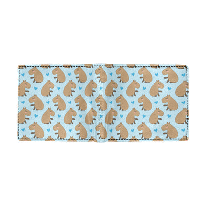 Capybara Pattern Print Design 01 Men's ID Card Wallet