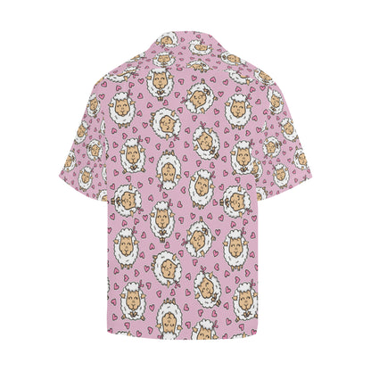 Sheep Cute Pattern Print Design 01 Men's Hawaiian Shirt