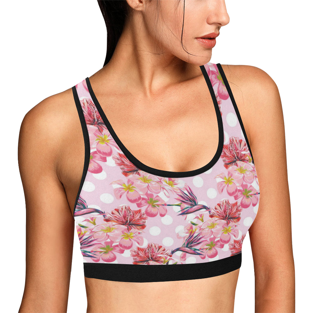 Bird Of Paradise Pattern Print Design BOP011 Sports Bra