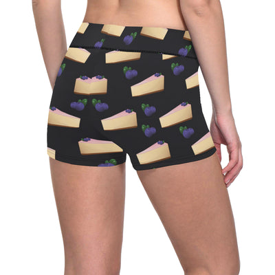 Cheesecake blueberry Pattern Print Design CK01 Yoga Shorts