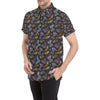 Butterfly Pattern Print Design 013 Men's Short Sleeve Button Up Shirt