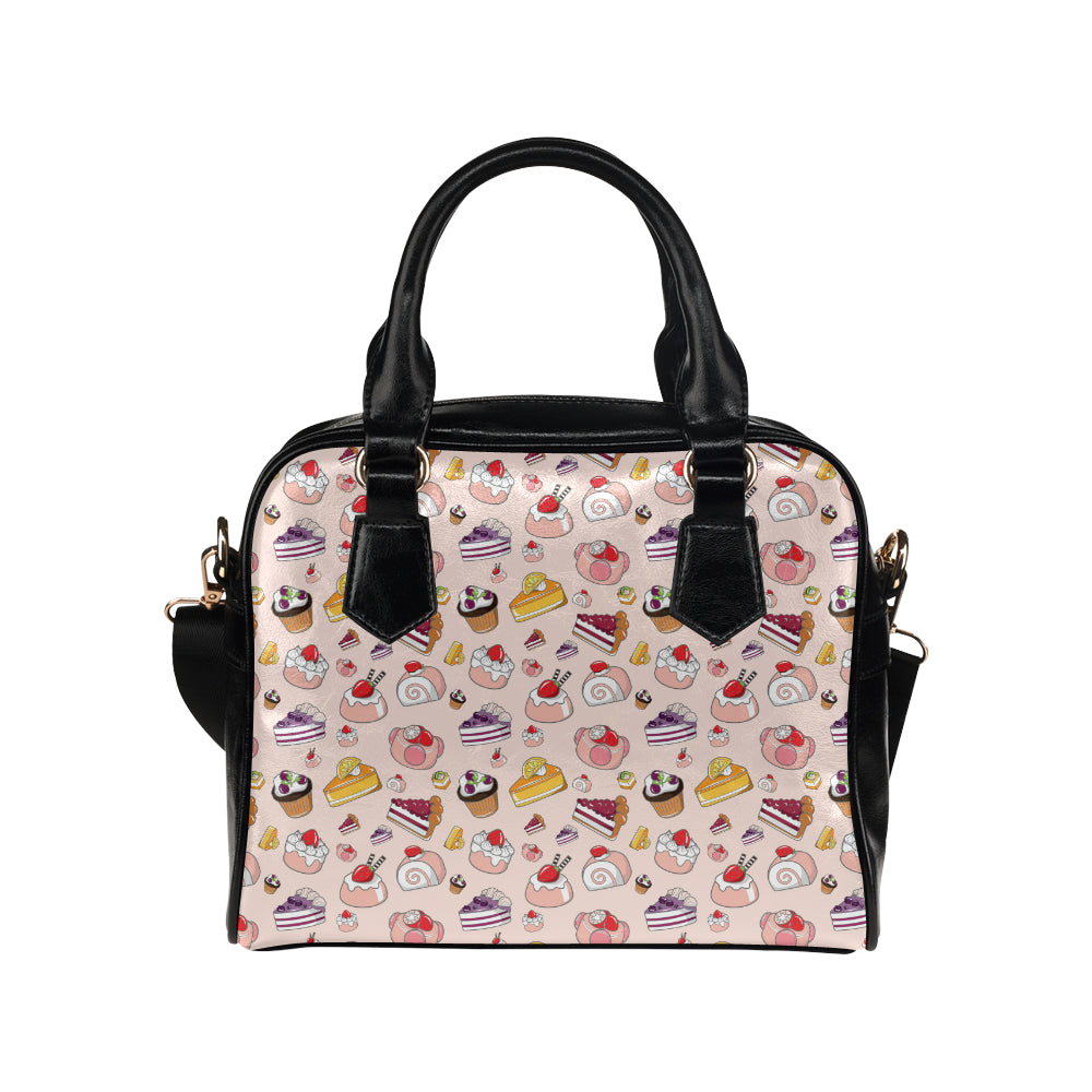Cake Pattern Print Design 01 Shoulder Handbag