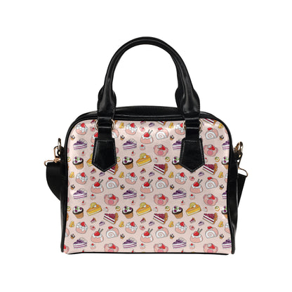 Cake Pattern Print Design 01 Shoulder Handbag
