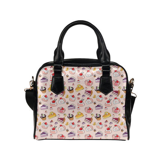 Cake Pattern Print Design 01 Shoulder Handbag
