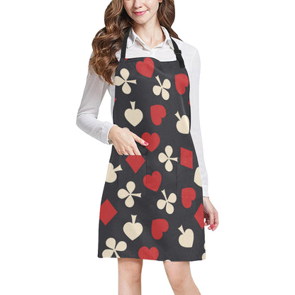 Poker Cards Pattern Print Design A02 Apron with Pocket