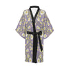 Daisy Pattern Print Design DS011 Women Kimono Robe
