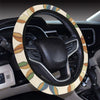 Rabbit Pattern Print Design RB04 Steering Wheel Cover with Elastic Edge