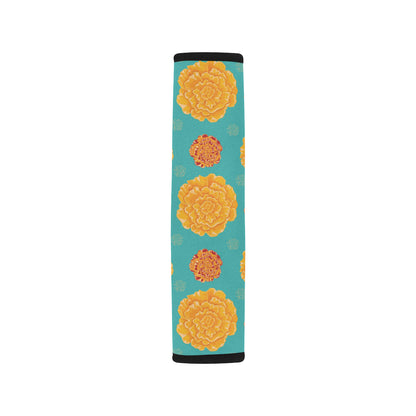 Marigold Pattern Print Design 02 Car Seat Belt Cover