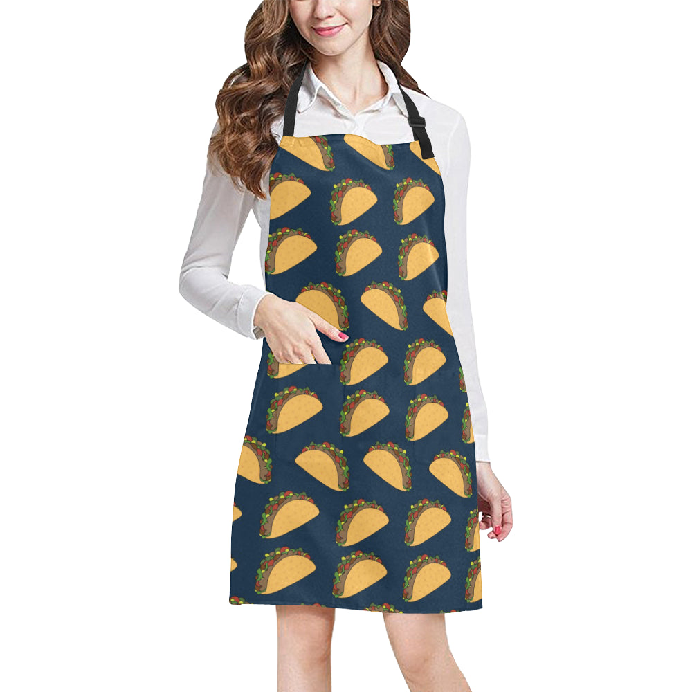 Taco Pattern Print Design TC04 Apron with Pocket