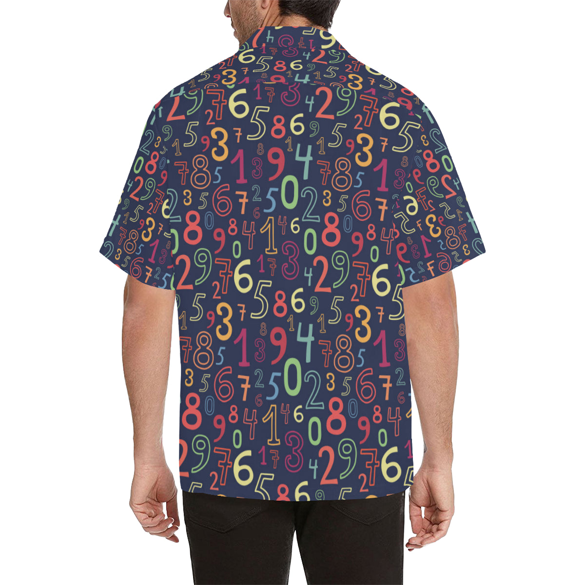 Number Pattern Print Design A01 Men's Hawaiian Shirt