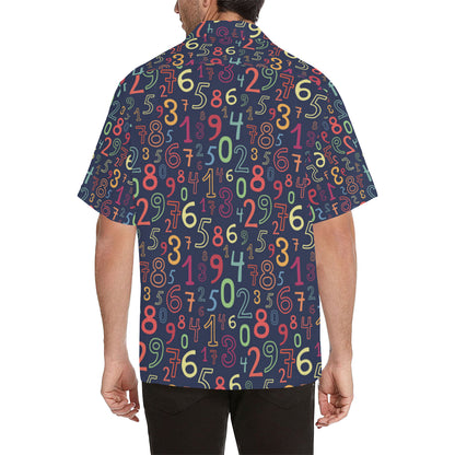 Number Pattern Print Design A01 Men's Hawaiian Shirt