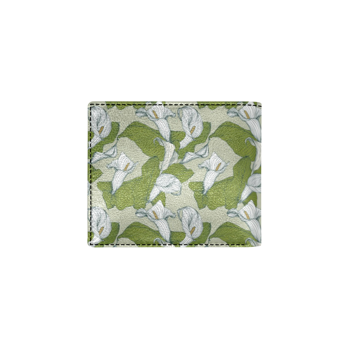 Lily Pattern Print Design LY08 Men's ID Card Wallet
