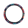 Paisley Boho Pattern Print Design A06 Steering Wheel Cover with Elastic Edge