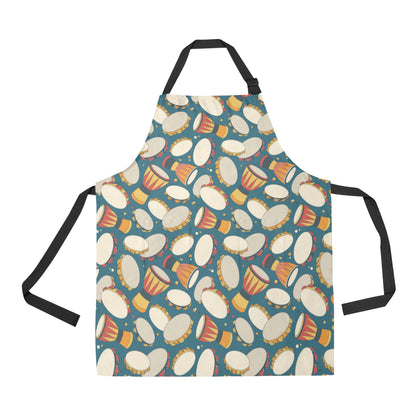 Tambourine Pattern Print Design 01 Apron with Pocket