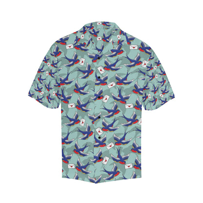 Swallow Bird Pattern Print Design 02 Men's Hawaiian Shirt