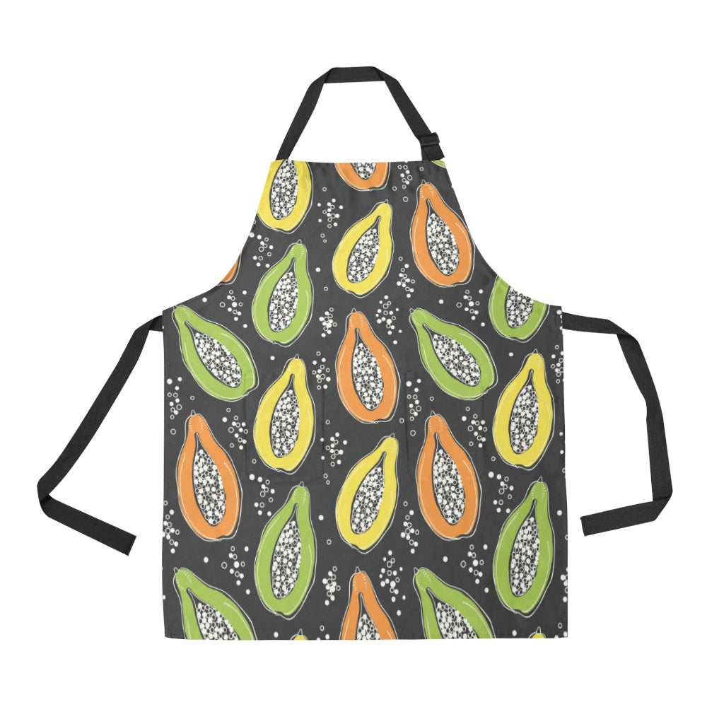 Papaya Pattern Print Design PP05 Apron with Pocket