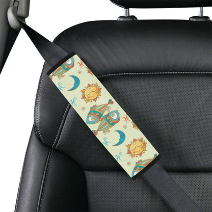 Pisces Pattern Print Design A03 Car Seat Belt Cover