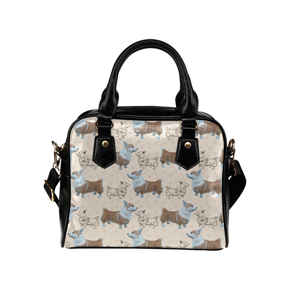 Pembroke Welsh Corgis Pattern Print Design A03 Shoulder Handbag