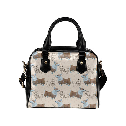 Pembroke Welsh Corgis Pattern Print Design A03 Shoulder Handbag