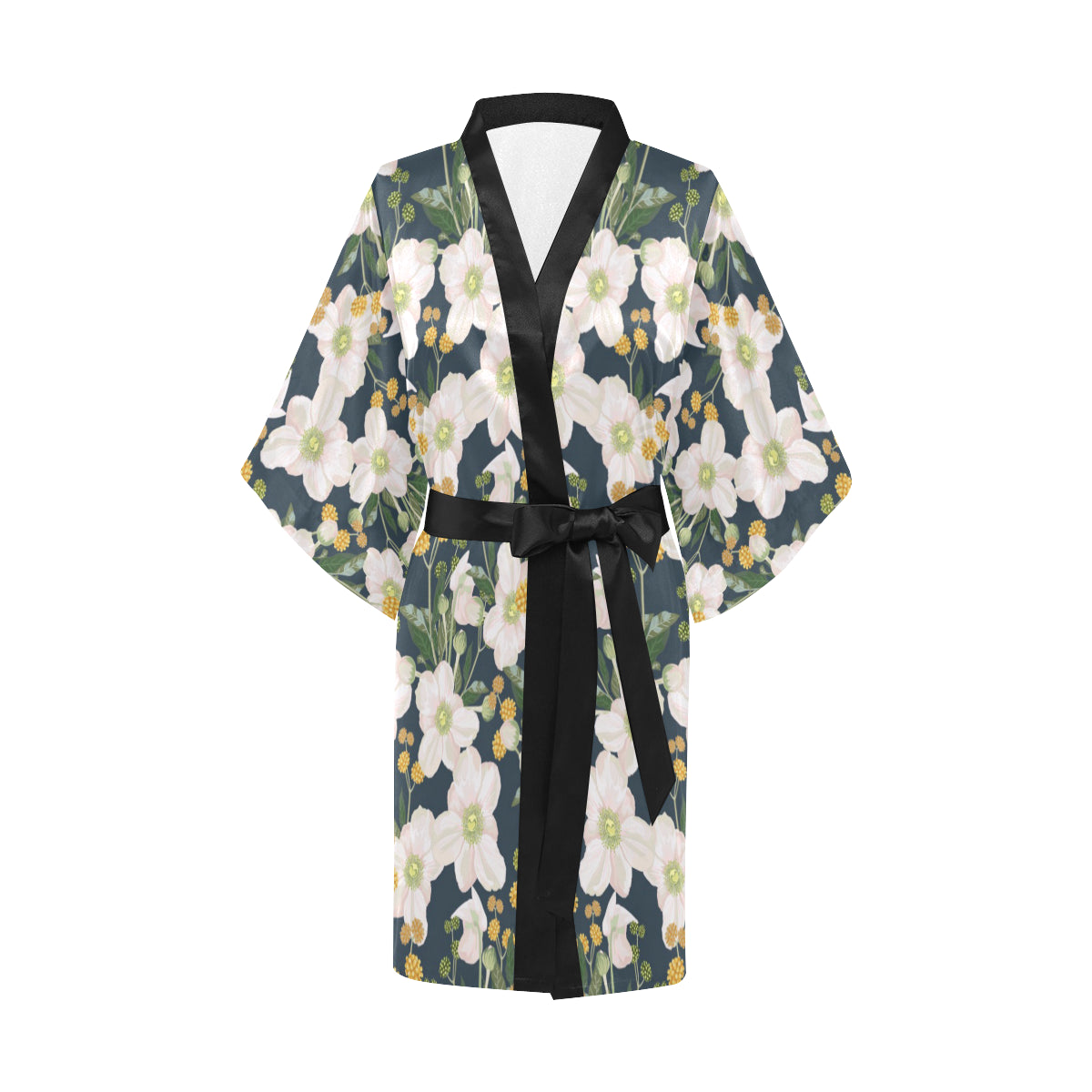 Anemone Pattern Print Design AM04 Women's Short Kimono