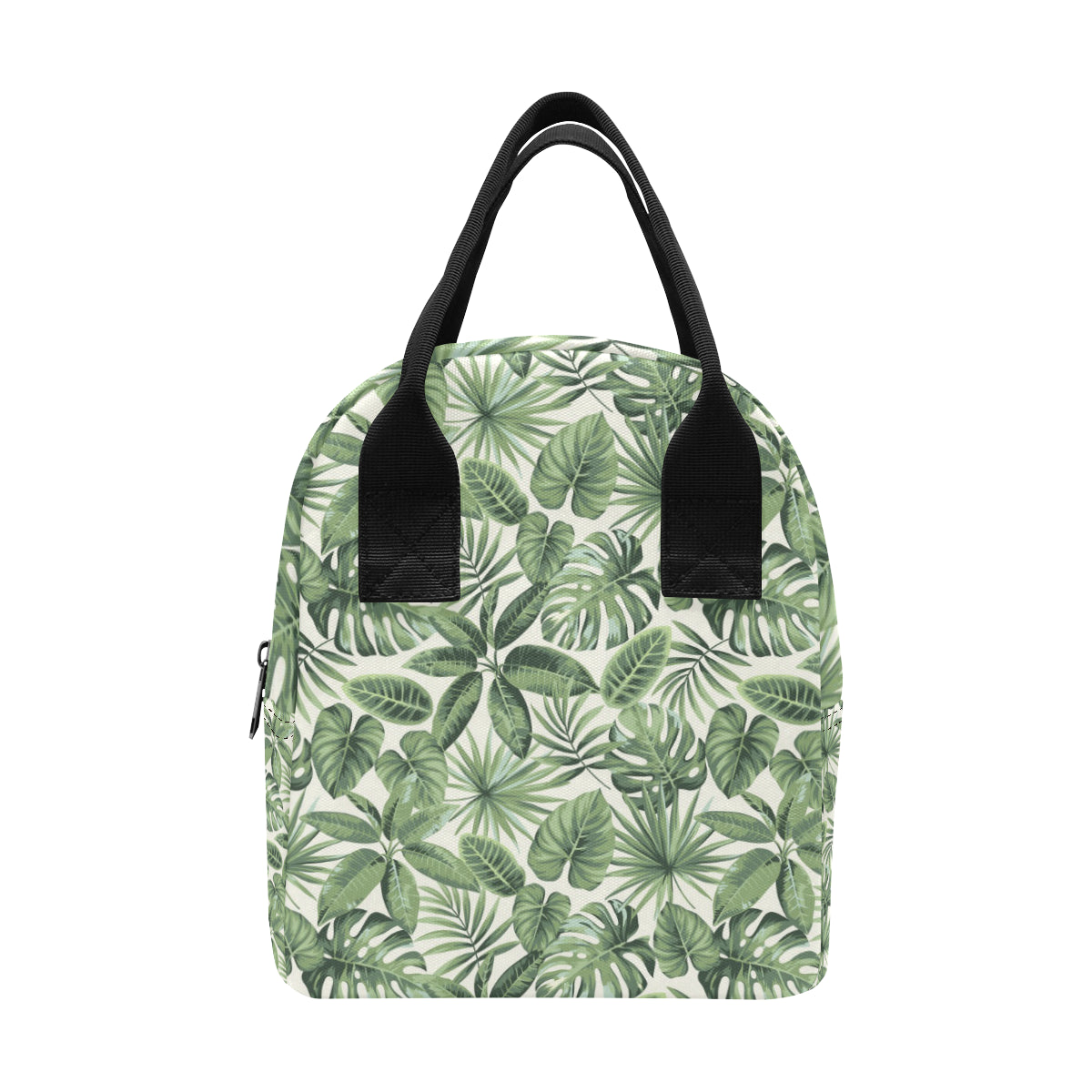 Palm Leaves Pattern Print Design PL014 Insulated Lunch Bag