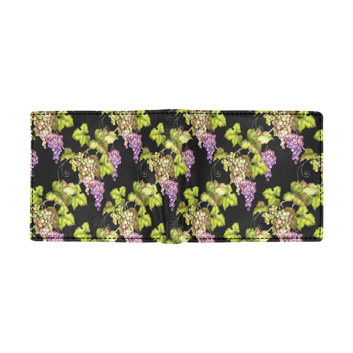 Grape Pattern Print Design GP04 Men's ID Card Wallet
