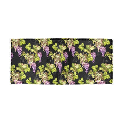 Grape Pattern Print Design GP04 Men's ID Card Wallet