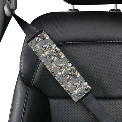 Hummingbird Pattern Print Design 02 Car Seat Belt Cover