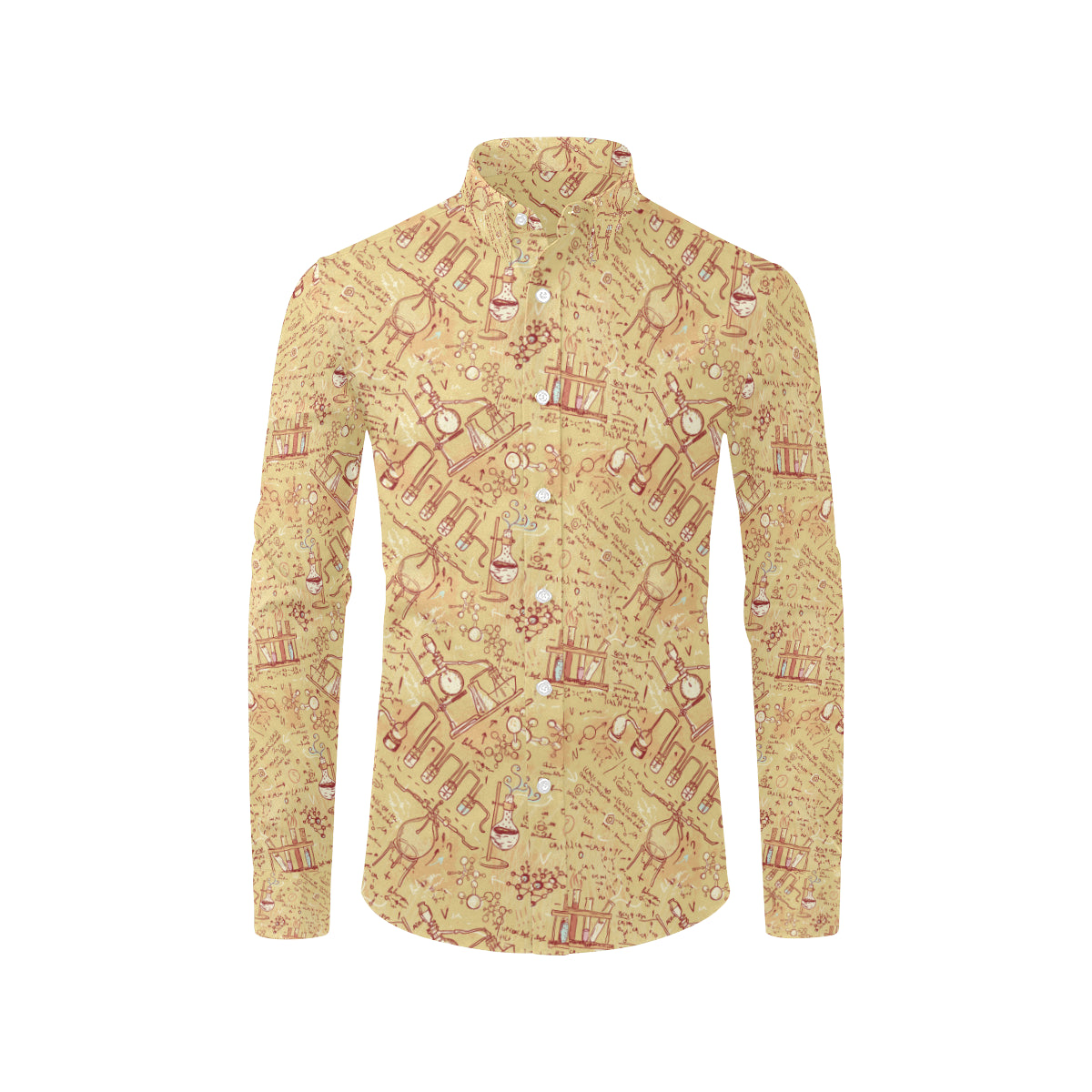 Chemical Pattern Print Design 01 Men's Long Sleeve Shirt