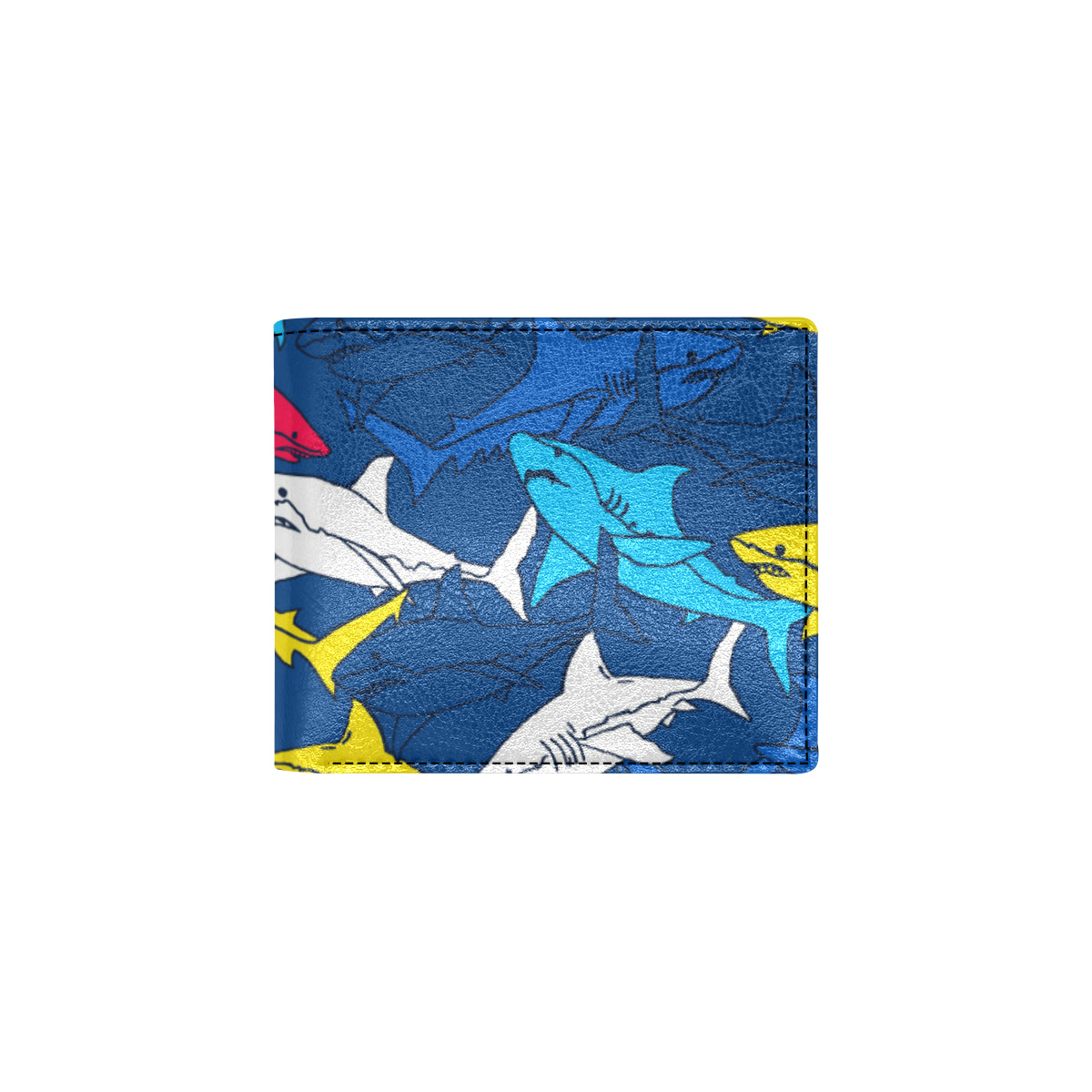 Shark Color Pattern Men's ID Card Wallet