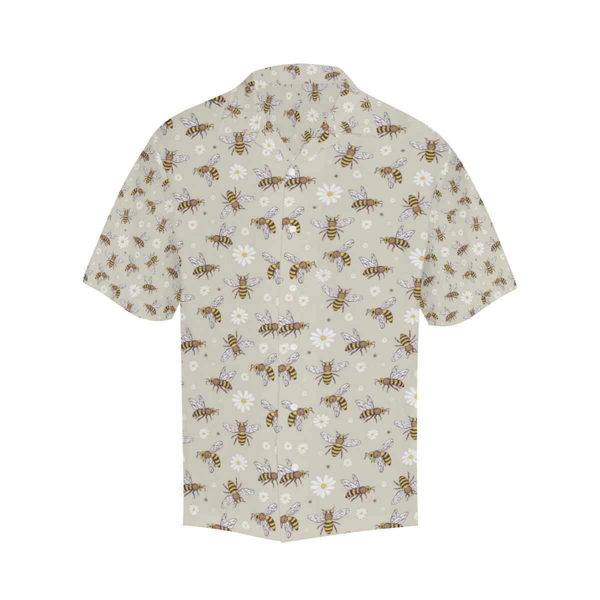 Bee Pattern Print Design 03 Men's Hawaiian Shirt