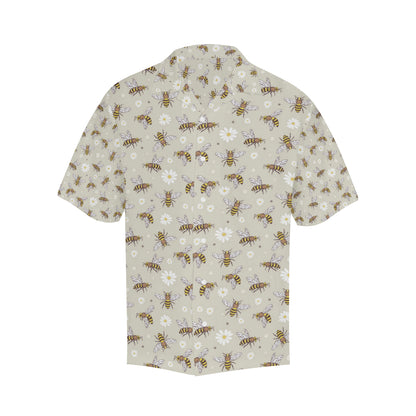 Bee Pattern Print Design 03 Men's Hawaiian Shirt