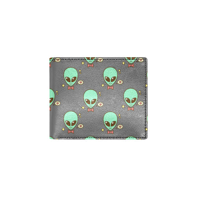 Alien Pattern Print Design 02 Men's ID Card Wallet