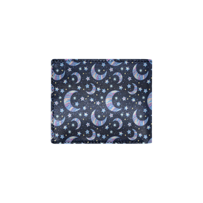 Celestial Moon Pattern Print Design 03 Men's ID Card Wallet