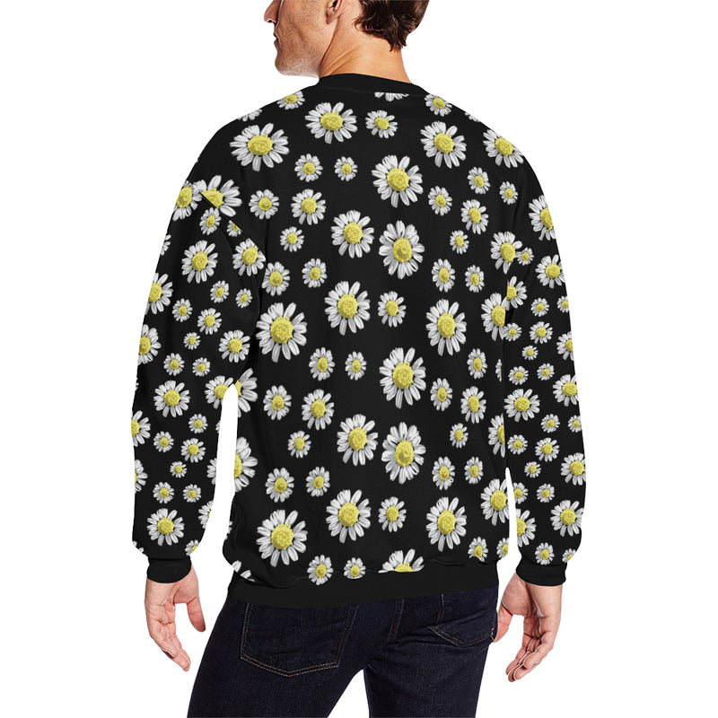 Daisy Pattern Print Design DS01 Men Long Sleeve Sweatshirt