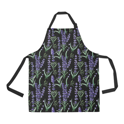 Lavender Pattern Print Design LV01 Apron with Pocket